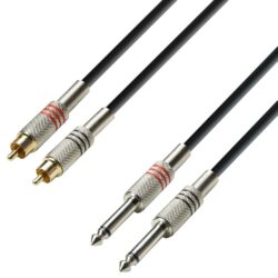 Adam Hall Cables K3TPC0100 dual phono jack 1 meter