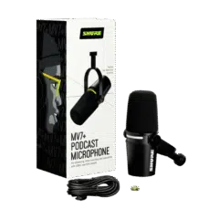 Shure MV7+ Podcast microphone - stand bundle