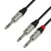 Adam Hall Cables K4YVPP0150 Jack stereo two 2 x 6.3 mm Jack mono 1.5 m
