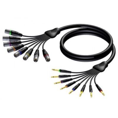 ProCab Multikabel 8 XLR male > Jack mono - 5 meters
