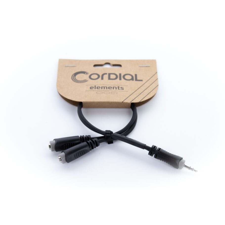 Cordial EY 0,3 WYY - Minijack til 2 x Minijack hun - Y-Adapter kabel - 0,3m - Image 2