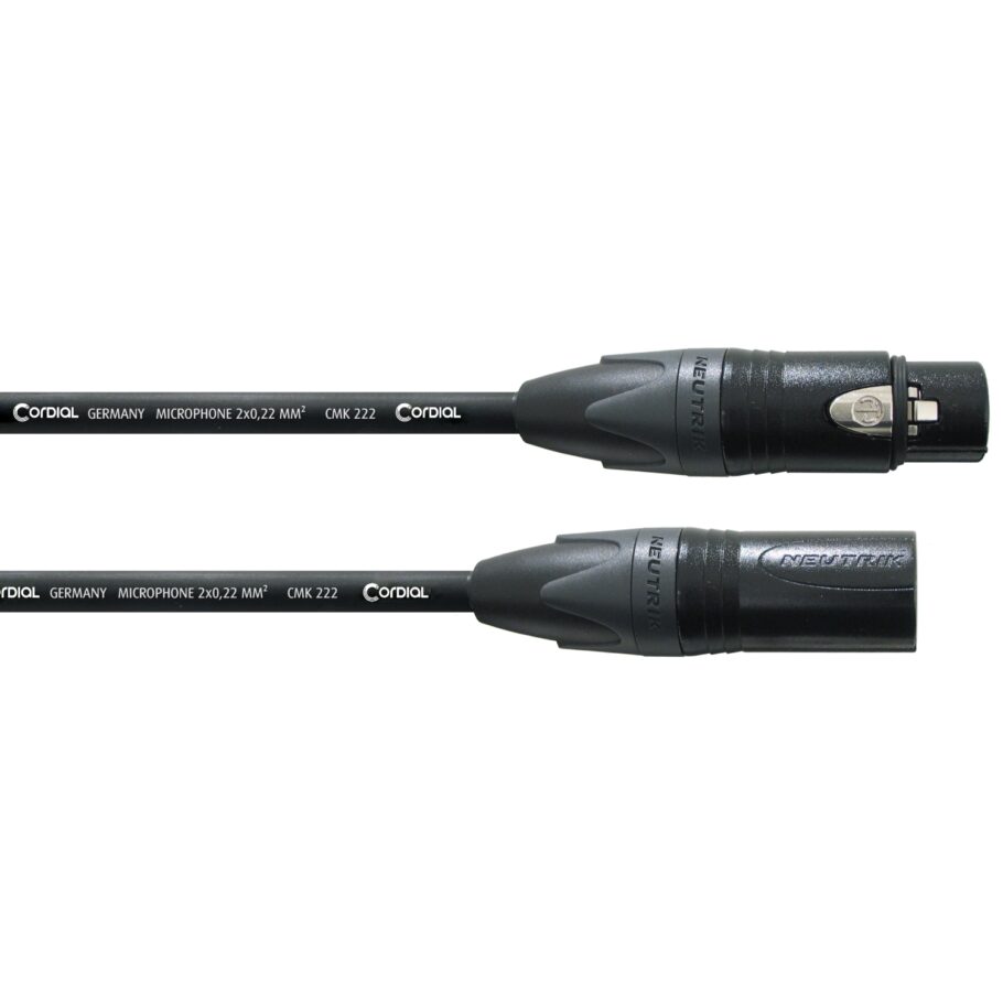 Cordial CPM 20 FM XLR-F (sort) / XLR-M (sort) mikrofonkabel 20m