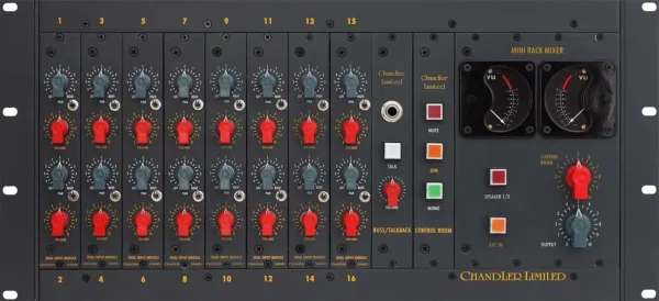Chandler Mini Rack Mixer - 16 channels, used, incl. PSU-2