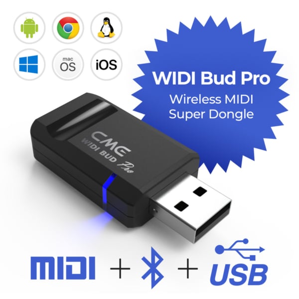 CME Pro WIDI Bud Pro Wireless MIDI USB Dongle - Image 2