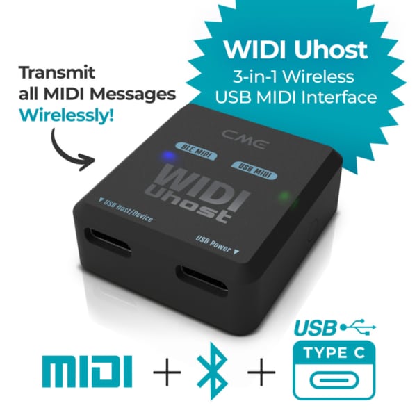 CME Pro WIDI Uhost Bluetooth Wireless/USB MIDI Interface - Image 7