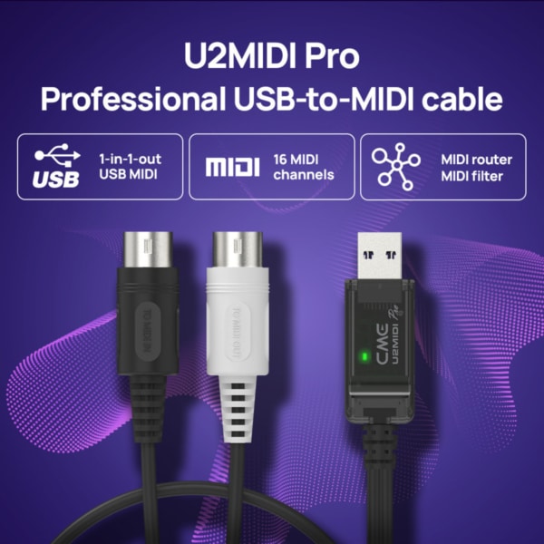 CME Pro U2MIDI Pro Smart USB Cable - Image 9