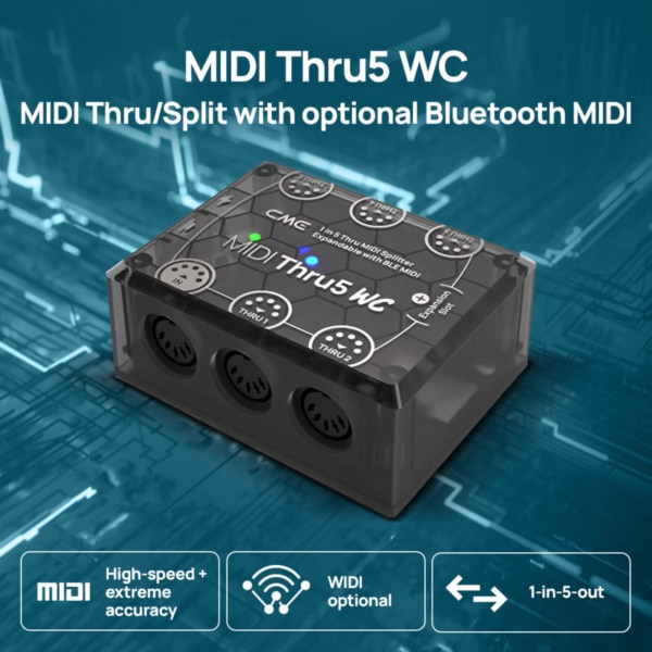 CME Pro MIDI Thru5 WC High-speed MIDI Thru/Splitter Box - Image 9