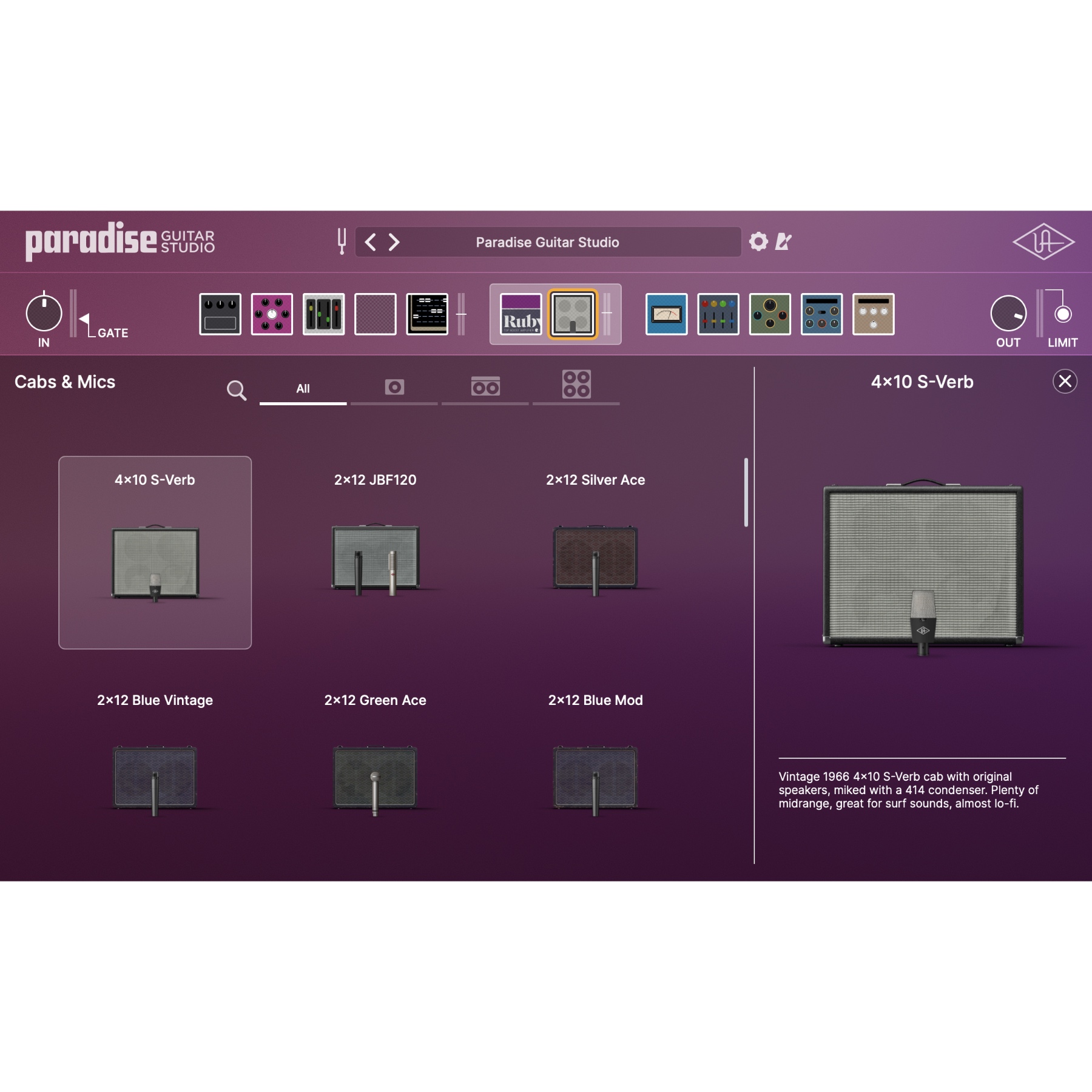 UAD Paradise Guitar Studio - Billede 2